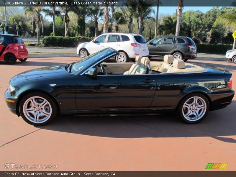 Deep Green Metallic / Sand 2006 BMW 3 Series 330i Convertible