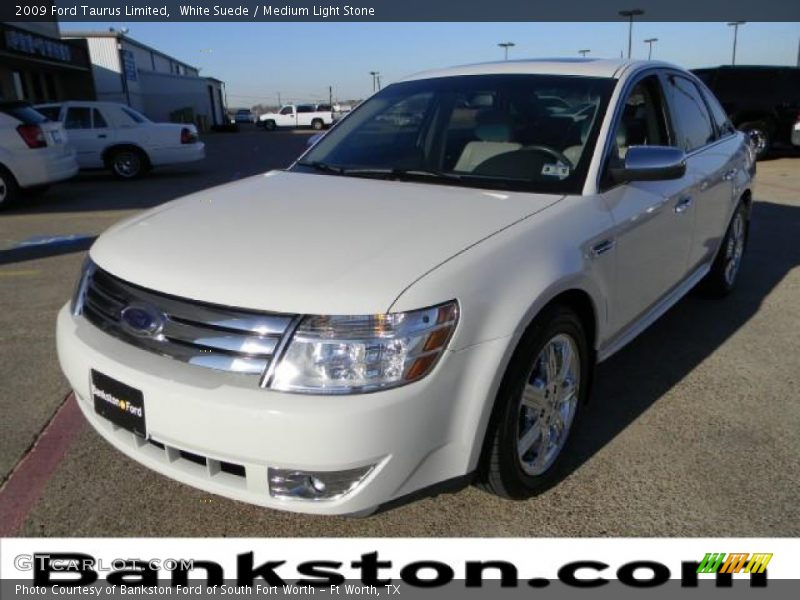 White Suede / Medium Light Stone 2009 Ford Taurus Limited