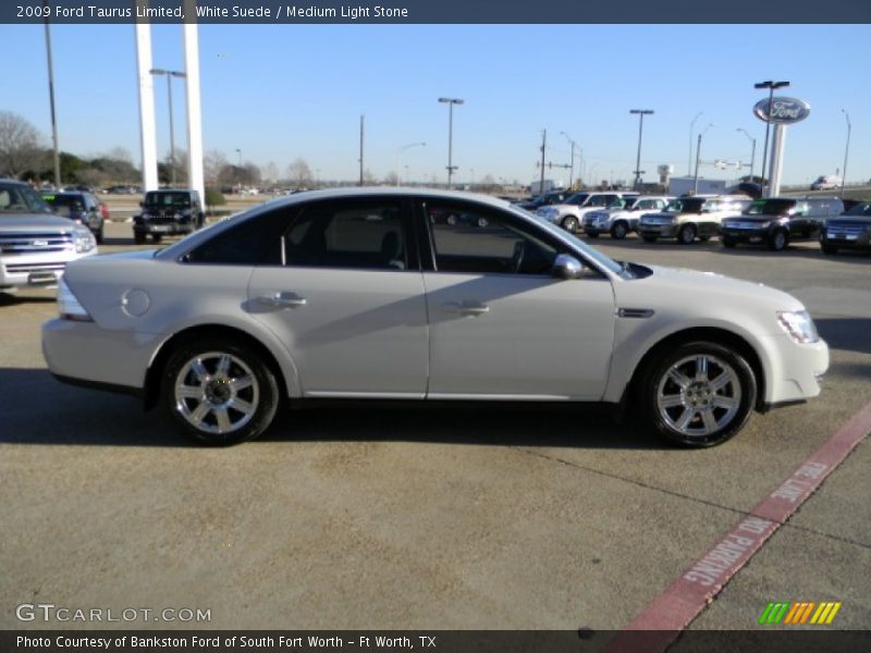 White Suede / Medium Light Stone 2009 Ford Taurus Limited