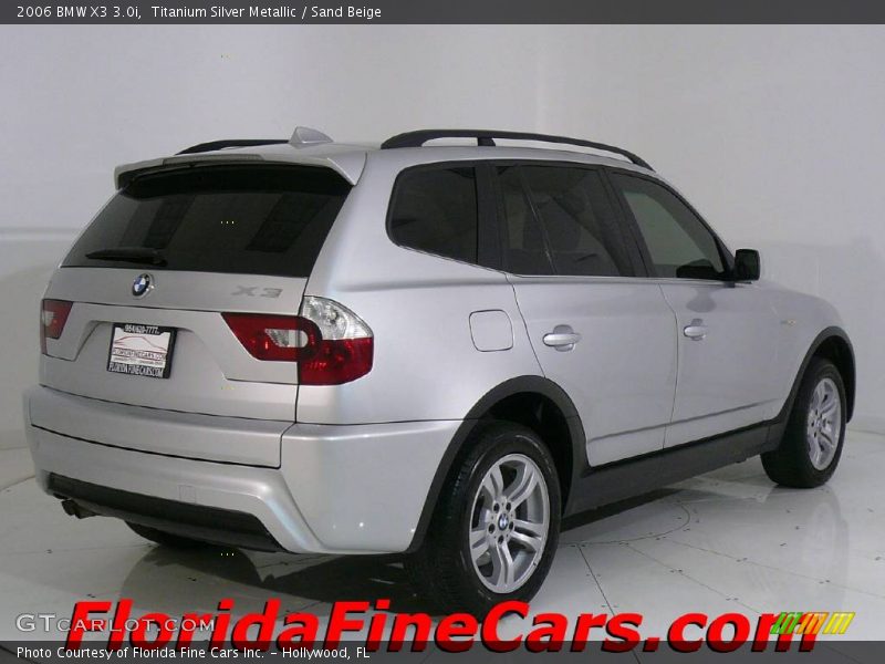 Titanium Silver Metallic / Sand Beige 2006 BMW X3 3.0i