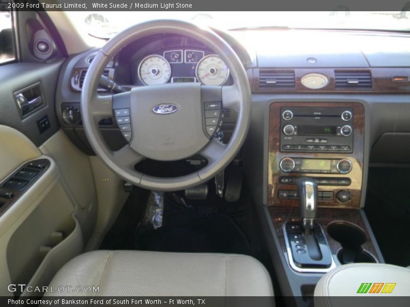 White Suede / Medium Light Stone 2009 Ford Taurus Limited
