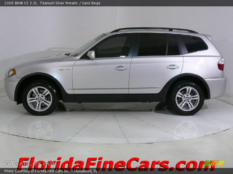 Titanium Silver Metallic / Sand Beige 2006 BMW X3 3.0i