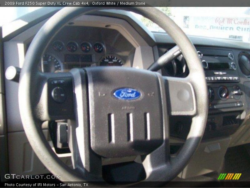 Oxford White / Medium Stone 2009 Ford F250 Super Duty XL Crew Cab 4x4