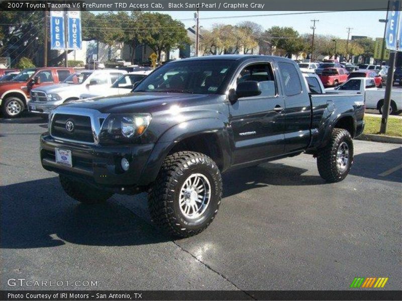 Black Sand Pearl / Graphite Gray 2007 Toyota Tacoma V6 PreRunner TRD Access Cab