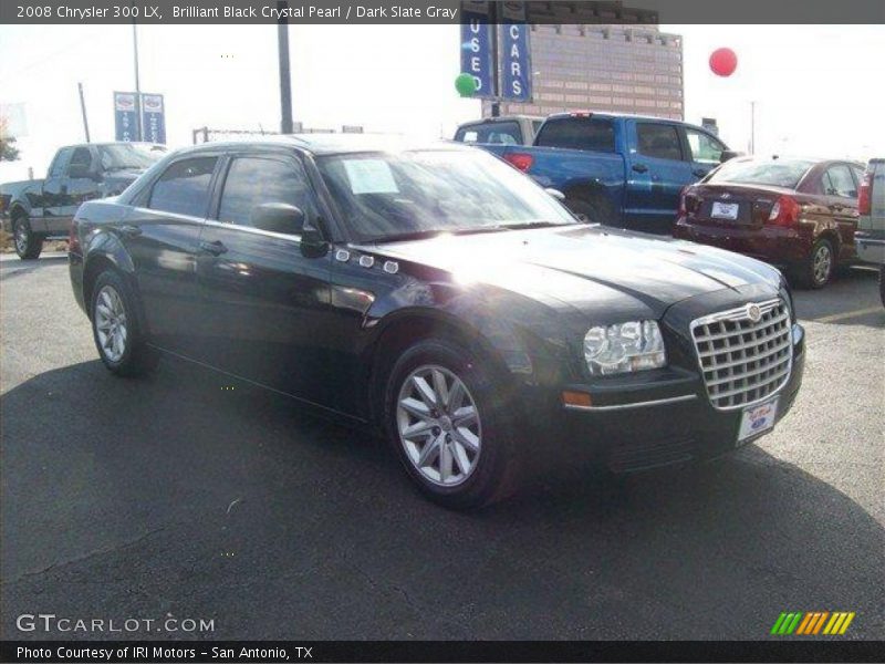 Brilliant Black Crystal Pearl / Dark Slate Gray 2008 Chrysler 300 LX