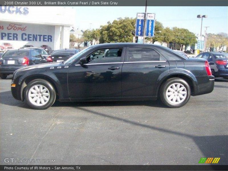 Brilliant Black Crystal Pearl / Dark Slate Gray 2008 Chrysler 300 LX