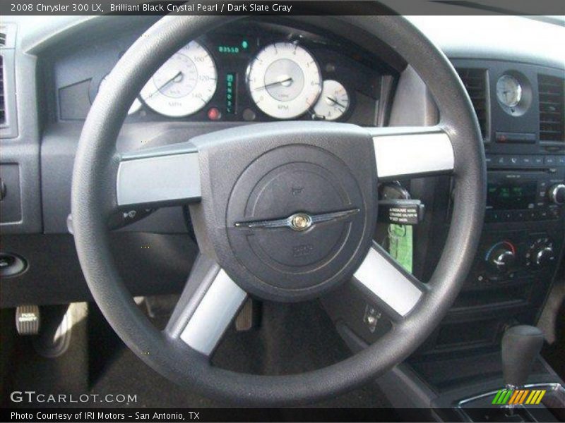 Brilliant Black Crystal Pearl / Dark Slate Gray 2008 Chrysler 300 LX