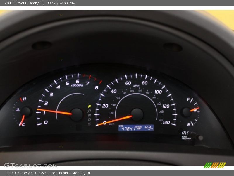 Black / Ash Gray 2010 Toyota Camry LE