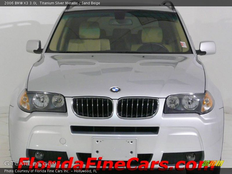 Titanium Silver Metallic / Sand Beige 2006 BMW X3 3.0i
