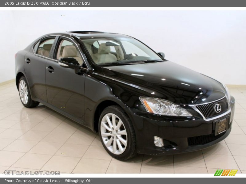 Obsidian Black / Ecru 2009 Lexus IS 250 AWD