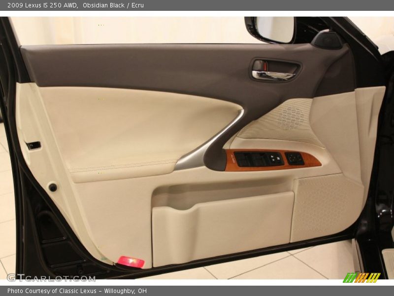 Obsidian Black / Ecru 2009 Lexus IS 250 AWD