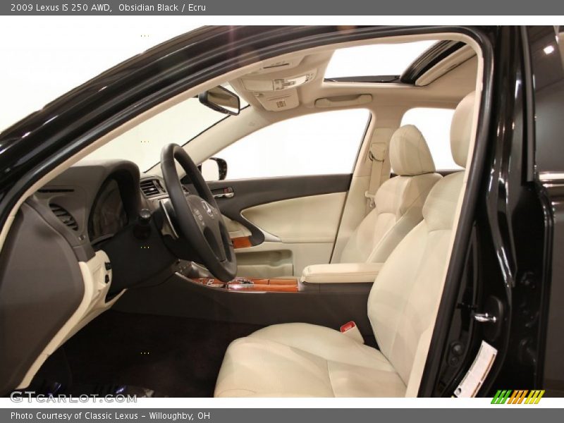 Obsidian Black / Ecru 2009 Lexus IS 250 AWD