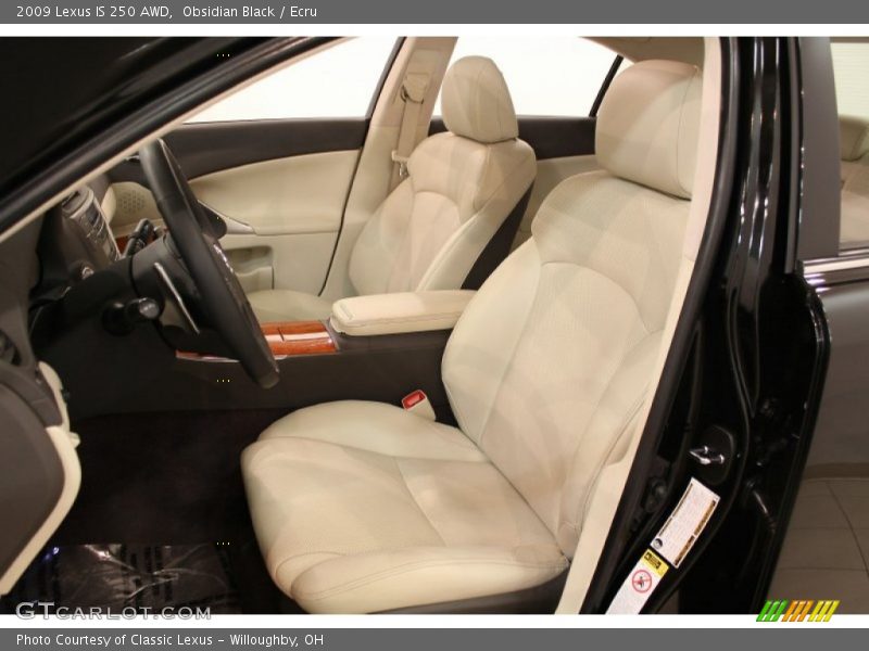 Obsidian Black / Ecru 2009 Lexus IS 250 AWD