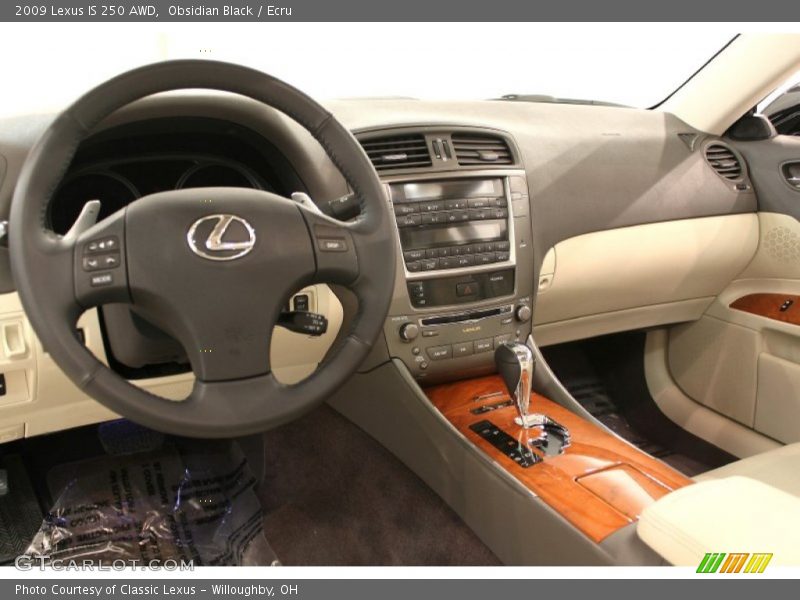 Obsidian Black / Ecru 2009 Lexus IS 250 AWD