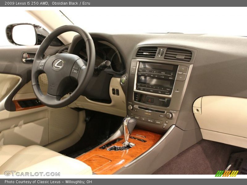Obsidian Black / Ecru 2009 Lexus IS 250 AWD
