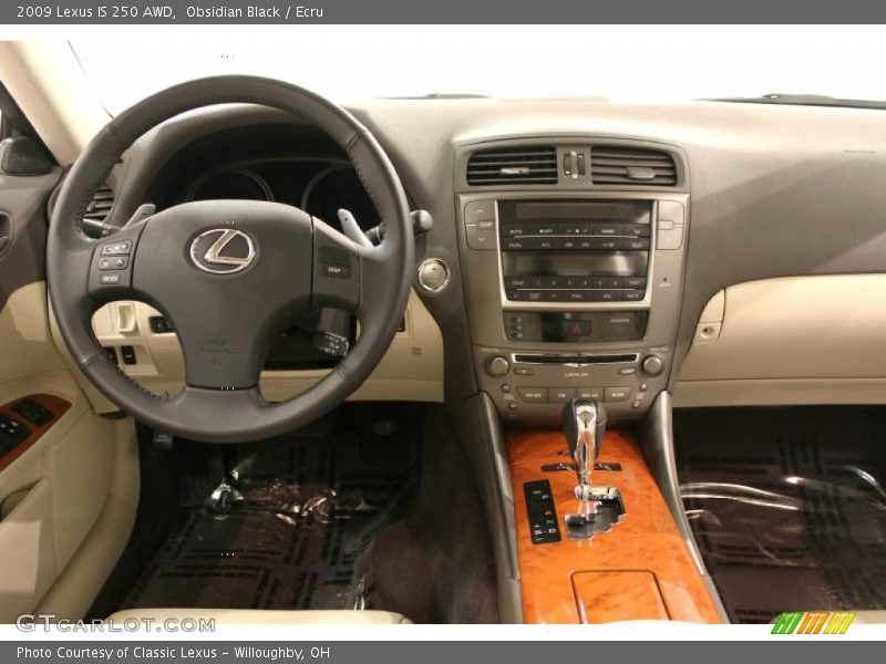 Obsidian Black / Ecru 2009 Lexus IS 250 AWD