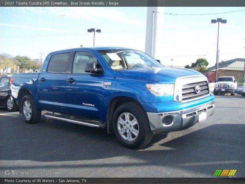 Blue Streak Metallic / Beige 2007 Toyota Tundra SR5 CrewMax