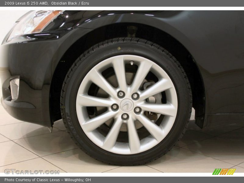 Obsidian Black / Ecru 2009 Lexus IS 250 AWD