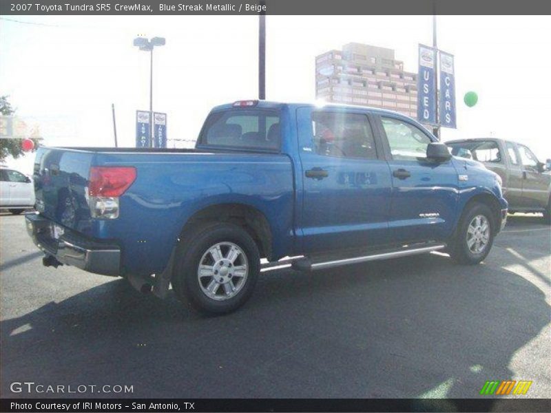 Blue Streak Metallic / Beige 2007 Toyota Tundra SR5 CrewMax