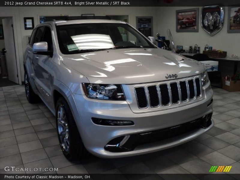 Bright Silver Metallic / SRT Black 2012 Jeep Grand Cherokee SRT8 4x4