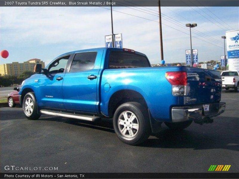 Blue Streak Metallic / Beige 2007 Toyota Tundra SR5 CrewMax