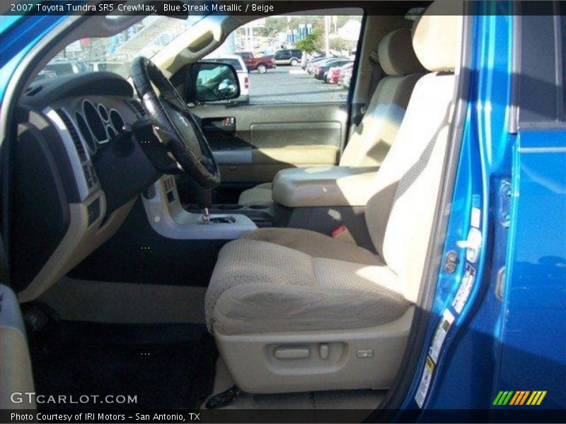 Blue Streak Metallic / Beige 2007 Toyota Tundra SR5 CrewMax