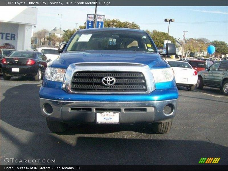 Blue Streak Metallic / Beige 2007 Toyota Tundra SR5 CrewMax