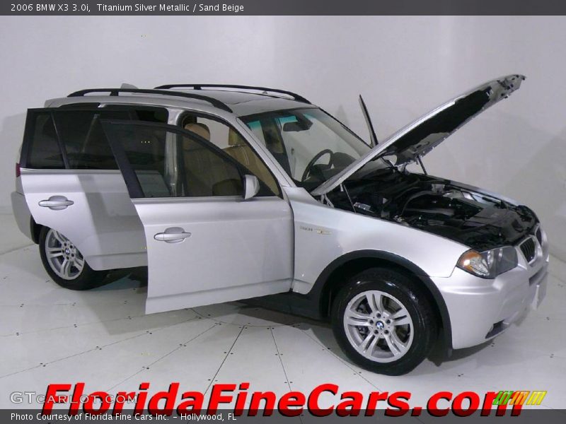 Titanium Silver Metallic / Sand Beige 2006 BMW X3 3.0i