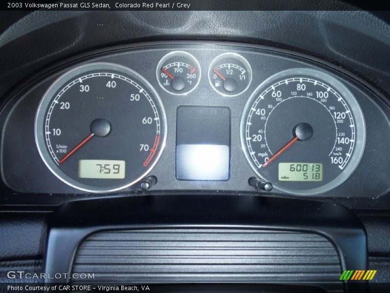 Colorado Red Pearl / Grey 2003 Volkswagen Passat GLS Sedan