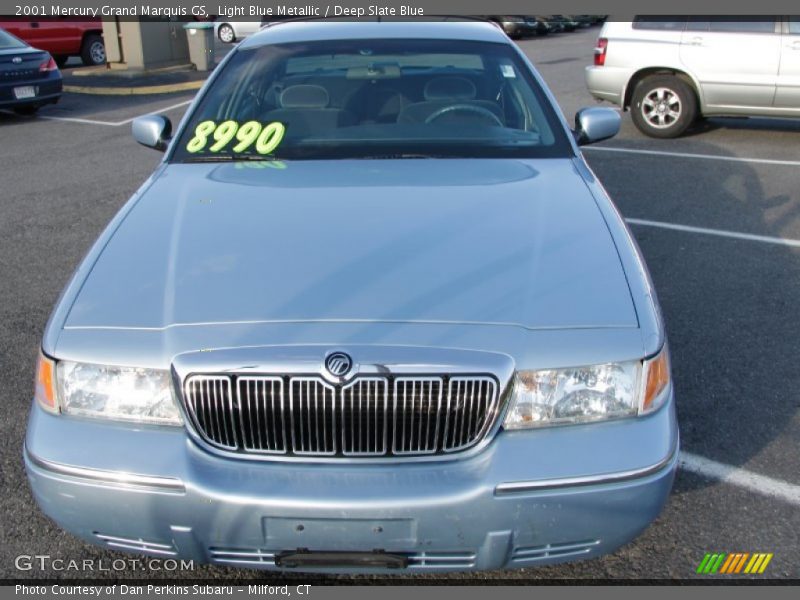 Light Blue Metallic / Deep Slate Blue 2001 Mercury Grand Marquis GS