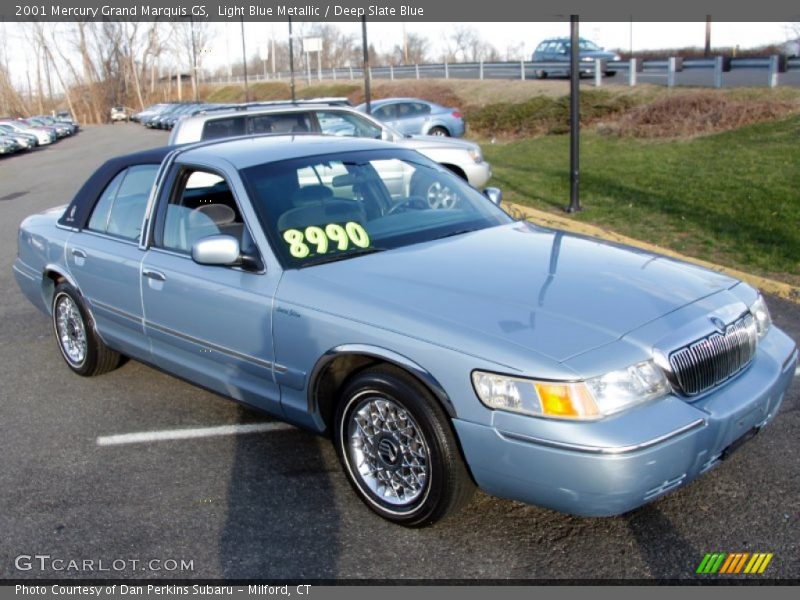 Light Blue Metallic / Deep Slate Blue 2001 Mercury Grand Marquis GS