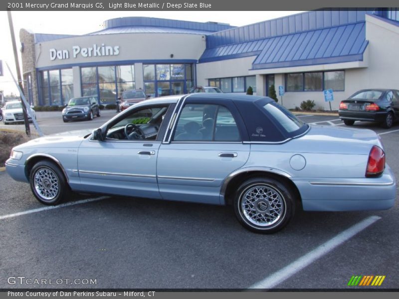 Light Blue Metallic / Deep Slate Blue 2001 Mercury Grand Marquis GS