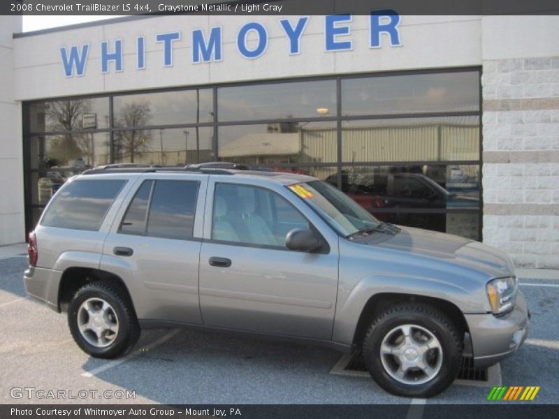 Graystone Metallic / Light Gray 2008 Chevrolet TrailBlazer LS 4x4