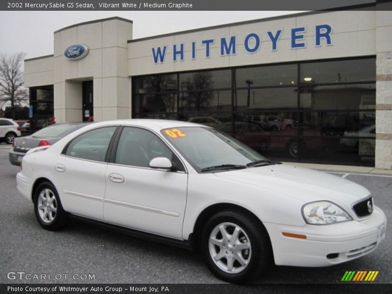 Vibrant White / Medium Graphite 2002 Mercury Sable GS Sedan