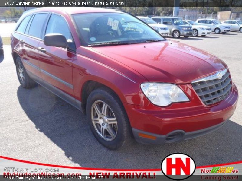 Inferno Red Crystal Pearl / Pastel Slate Gray 2007 Chrysler Pacifica