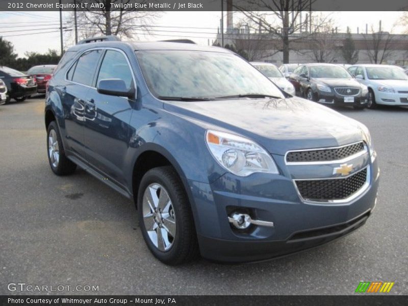 Twilight Blue Metallic / Jet Black 2012 Chevrolet Equinox LT AWD