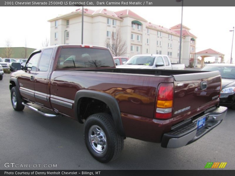 Dark Carmine Red Metallic / Tan 2001 Chevrolet Silverado 2500HD LS Extended Cab