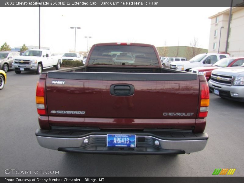 Dark Carmine Red Metallic / Tan 2001 Chevrolet Silverado 2500HD LS Extended Cab