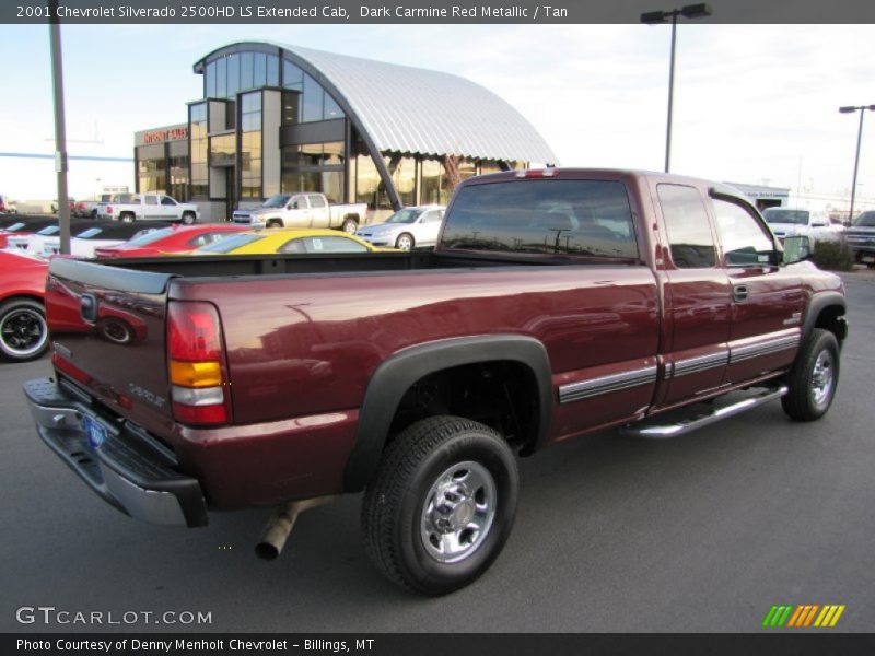 Dark Carmine Red Metallic / Tan 2001 Chevrolet Silverado 2500HD LS Extended Cab