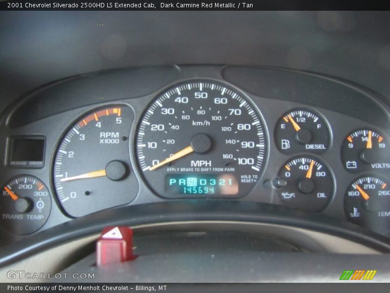  2001 Silverado 2500HD LS Extended Cab LS Extended Cab Gauges