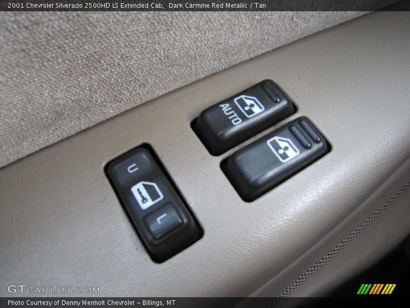 Dark Carmine Red Metallic / Tan 2001 Chevrolet Silverado 2500HD LS Extended Cab