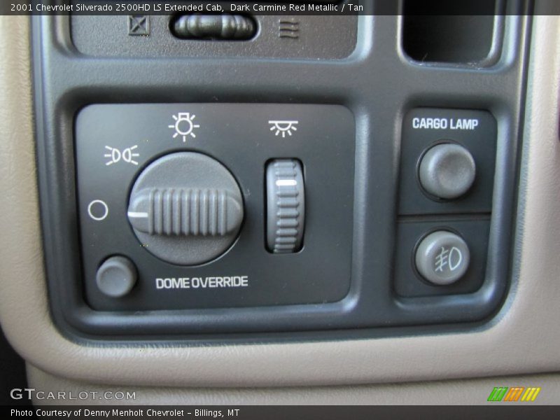 Dark Carmine Red Metallic / Tan 2001 Chevrolet Silverado 2500HD LS Extended Cab