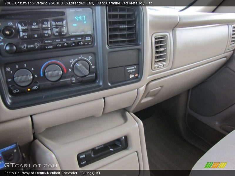 Dark Carmine Red Metallic / Tan 2001 Chevrolet Silverado 2500HD LS Extended Cab