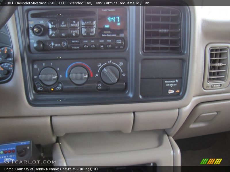 Dark Carmine Red Metallic / Tan 2001 Chevrolet Silverado 2500HD LS Extended Cab
