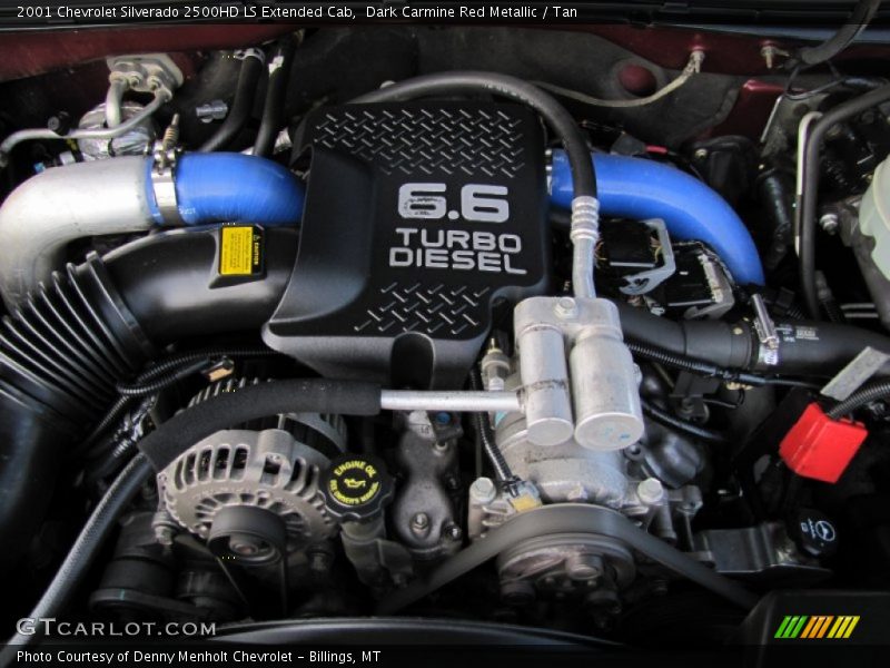 Dark Carmine Red Metallic / Tan 2001 Chevrolet Silverado 2500HD LS Extended Cab