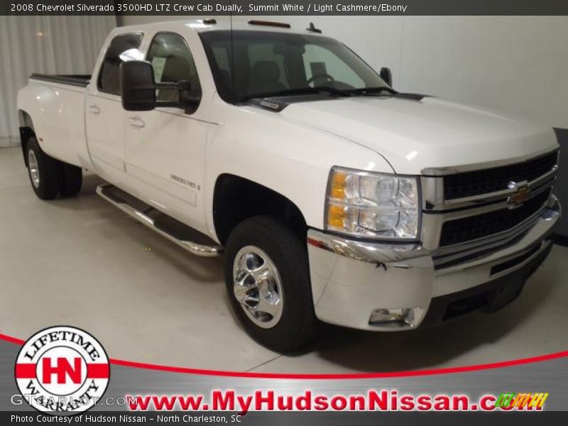 Summit White / Light Cashmere/Ebony 2008 Chevrolet Silverado 3500HD LTZ Crew Cab Dually