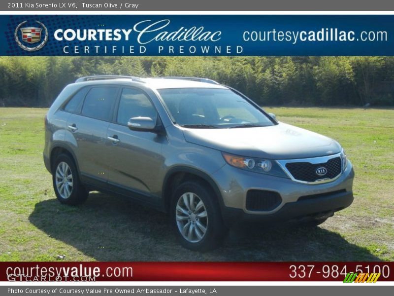 Tuscan Olive / Gray 2011 Kia Sorento LX V6