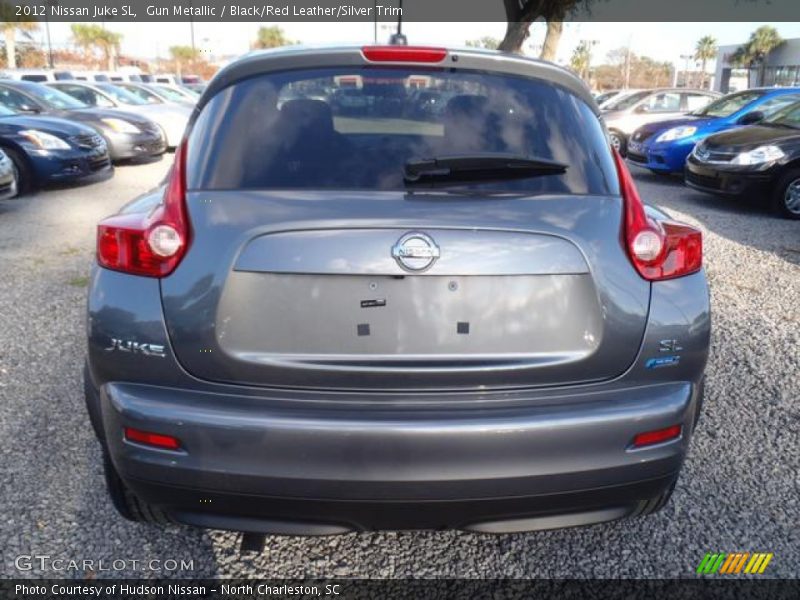 Gun Metallic / Black/Red Leather/Silver Trim 2012 Nissan Juke SL