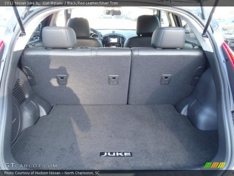 Gun Metallic / Black/Red Leather/Silver Trim 2012 Nissan Juke SL