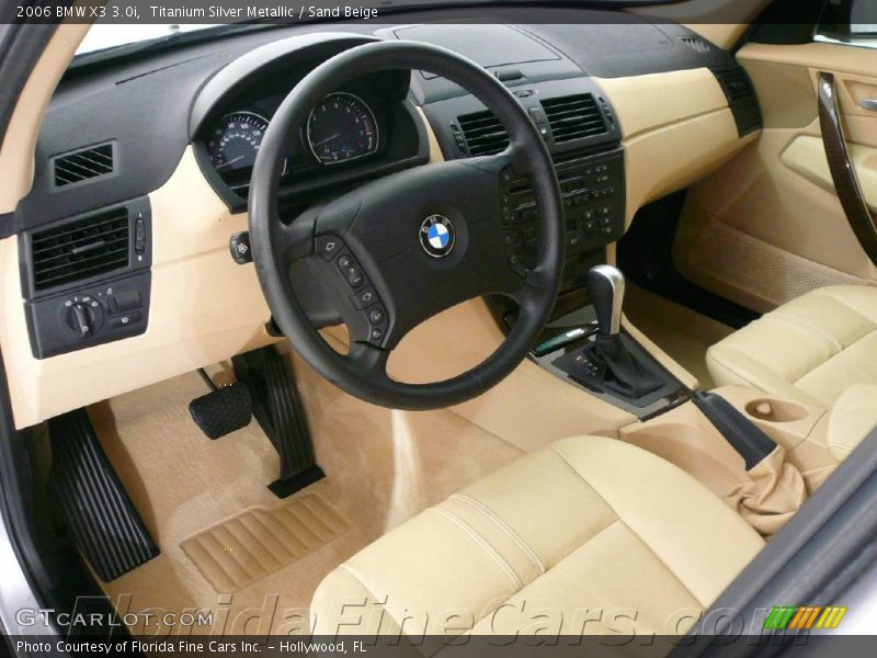 Titanium Silver Metallic / Sand Beige 2006 BMW X3 3.0i